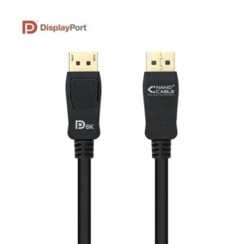 Cable DisplayPort 1.4 8K Nanocable 10.15.2501-L150/ DisplayPort Macho - DisplayPort Macho/ 1.5m/ Certificado/ Negro Cable DisplayPort 1.4 8K Nanocable 10.15.2501-L150/ DisplayPort Macho - DisplayPort Macho/ 1.5m/ Certificado/ Negro