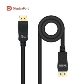 Cable DisplayPort 1.4 8K Nanocable 10.15.2501-L150/ DisplayPort Macho - DisplayPort Macho/ 1.5m/ Certificado/ Negro Cable DisplayPort 1.4 8K Nanocable 10.15.2501-L150/ DisplayPort Macho - DisplayPort Macho/ 1.5m/ Certificado/ Negro