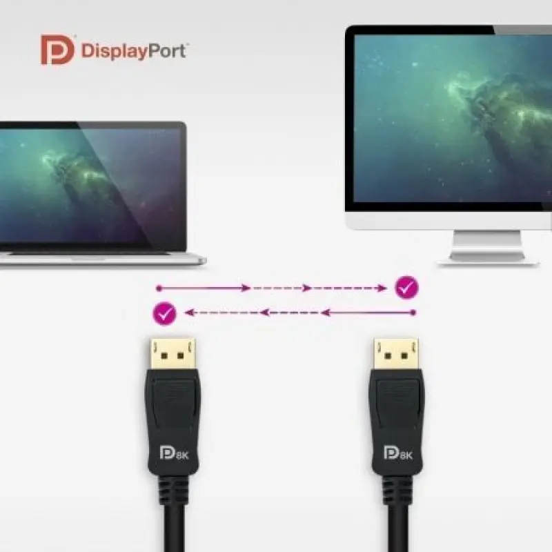 Cable DisplayPort 1.4 8K Nanocable 10.15.2501-L150/ DisplayPort Macho - DisplayPort Macho/ 1.5m/ Certificado/ Negro Cable DisplayPort 1.4 8K Nanocable 10.15.2501-L150/ DisplayPort Macho - DisplayPort Macho/ 1.5m/ Certificado/ Negro