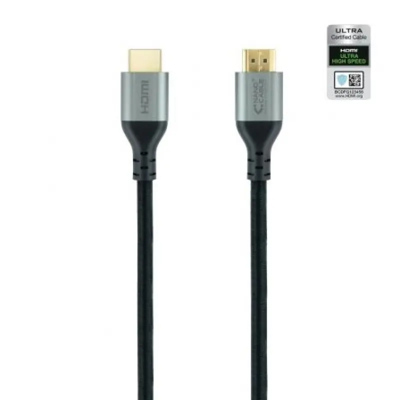 Cable HDMI 2.1 8K Nanocable 10.15.8101-L150/ HDMI Macho - HDMI Macho/ 1.5m/ Certificado/ Negro Cable HDMI 2.1 8K Nanocable 10.15.8101-L150/ HDMI Macho - HDMI Macho/ 1.5m/ Certificado/ Negro