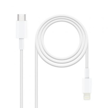 Cable USB 2.0 Tipo-C Lightning Nanocable 10.10.0602/ USB Tipo-C Macho - Lightning Macho/ 2m/ Blanco Cable USB 2.0 Tipo-C Lightning Nanocable 10.10.0602/ USB Tipo-C Macho - Lightning Macho/ 2m/ Blanco