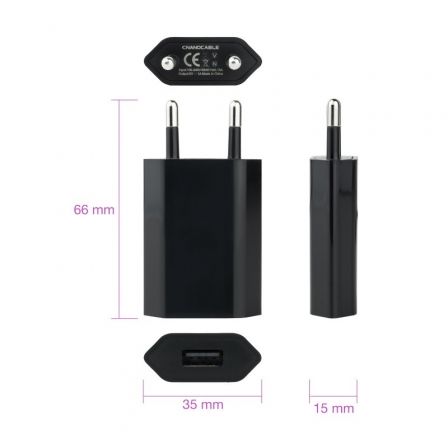Cargador de Pared Nanocable 10.10.2002/ 1xUSB/ 5W Cargador de Pared Nanocable 10.10.2002/ 1xUSB/ 5W