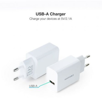 Cargador de Pared Nanocable 10.10.2003/ 1xUSB/ 2.1A/ Blanco Cargador de Pared Nanocable 10.10.2003/ 1xUSB/ 2.1A/ Blanco