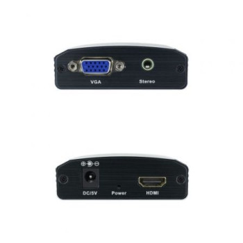 Conversor Nanocable 10.16.2101-BK/ HDMI Hembra - VGA Hembra/ Jack 3.5 Hembra/ 15cm/ Negro Conversor Nanocable 10.16.2101-BK/ HDMI Hembra - VGA Hembra/ Jack 3.5 Hembra/ 15cm/ Negro