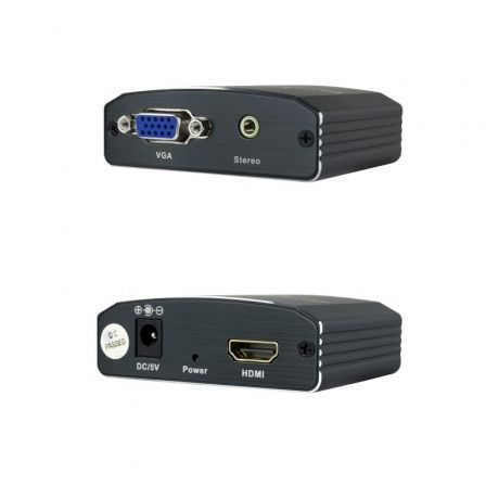 Conversor Nanocable 10.16.2101-BK/ HDMI Hembra - VGA Hembra/ Jack 3.5 Hembra/ 15cm/ Negro Conversor Nanocable 10.16.2101-BK/ HDMI Hembra - VGA Hembra/ Jack 3.5 Hembra/ 15cm/ Negro