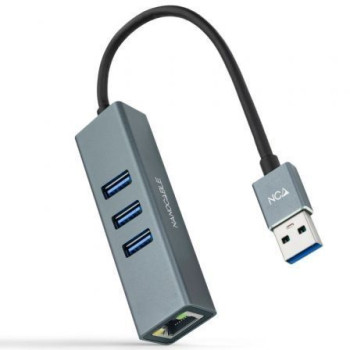Hub USB 3.0 Nanocable 10.03.0407/ 3xUSB/ 1xRJ45/ Gris Hub USB 3.0 Nanocable 10.03.0407/ 3xUSB/ 1xRJ45/ Gris