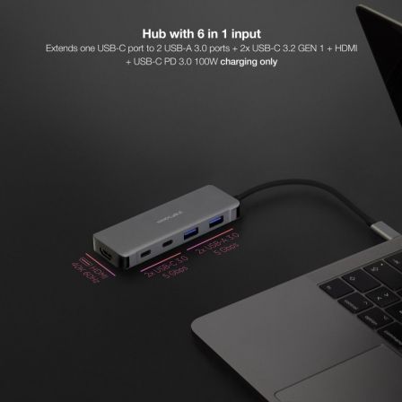 Docking Tipo-C Nanocable 10.16.1006/ 2xUSB/ 1xHDMI 4K/ 2xUSB Tipo-C/ 1xUSB Tipo-C PD Docking Tipo-C Nanocable 10.16.1006/ 2xUSB/ 1xHDMI 4K/ 2xUSB Tipo-C/ 1xUSB Tipo-C PD