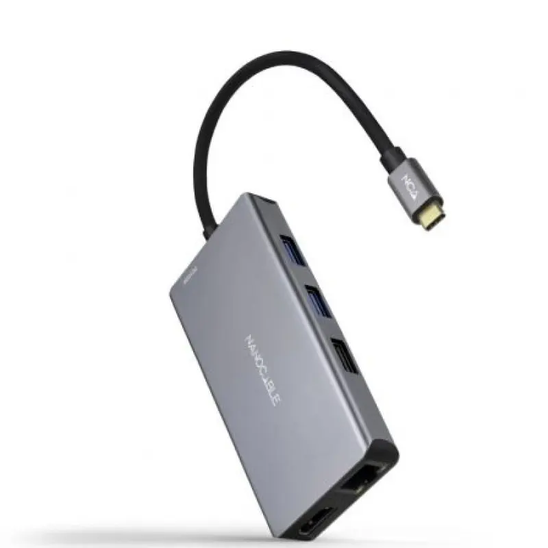 Docking Tipo-C Nanocable 10.16.1009/ 3xUSB/ 2xHDMI 4K/ 1xRJ45/ 1xLector tarjetas/ 1xUSB Tipo-C PD/ Gris Docking Tipo-C Nanocable 10.16.1009/ 3xUSB/ 2xHDMI 4K/ 1xRJ45/ 1xLector tarjetas/ 1xUSB Tipo-C PD/ Gris