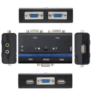 KVM Switch Nanocable 10.12.0001/ PC - CPU: 2 VGA + 2 USB + 4 JACK 3.5 / CONSOLA: 2 USB + VGA + 2 JACK 2.5/ 1.4m KVM Switch Nanocable 10.12.0001/ PC - CPU: 2 VGA + 2 USB + 4 JACK 3.5 / CONSOLA: 2 USB + VGA + 2 JACK 2.5/ 1.4m