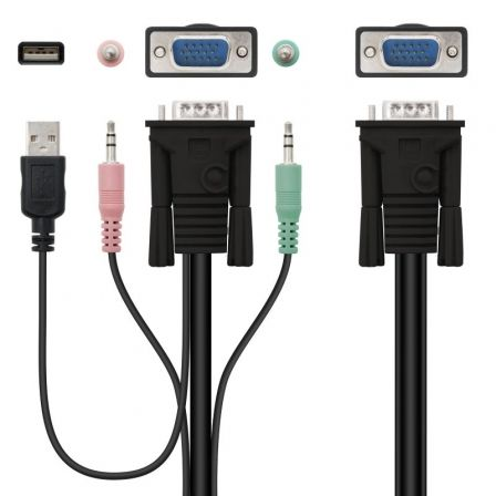 KVM Switch Nanocable 10.12.0001/ PC - CPU: 2 VGA + 2 USB + 4 JACK 3.5 / CONSOLA: 2 USB + VGA + 2 JACK 2.5/ 1.4m KVM Switch Nanocable 10.12.0001/ PC - CPU: 2 VGA + 2 USB + 4 JACK 3.5 / CONSOLA: 2 USB + VGA + 2 JACK 2.5/ 1.4m
