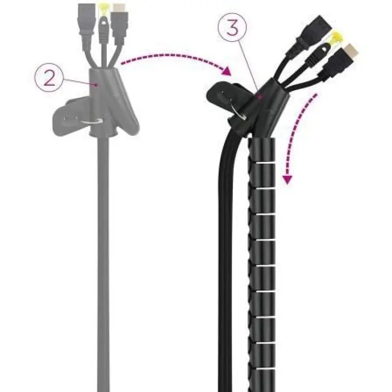 Organizador de Cables en Espiral Nanocable 10.36.0001-BK/ 1m Organizador de Cables en Espiral Nanocable 10.36.0001-BK/ 1m