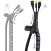 Organizador de Cables en Espiral Nanocable 10.36.0001-BK/ 1m Organizador de Cables en Espiral Nanocable 10.36.0001-BK/ 1m
