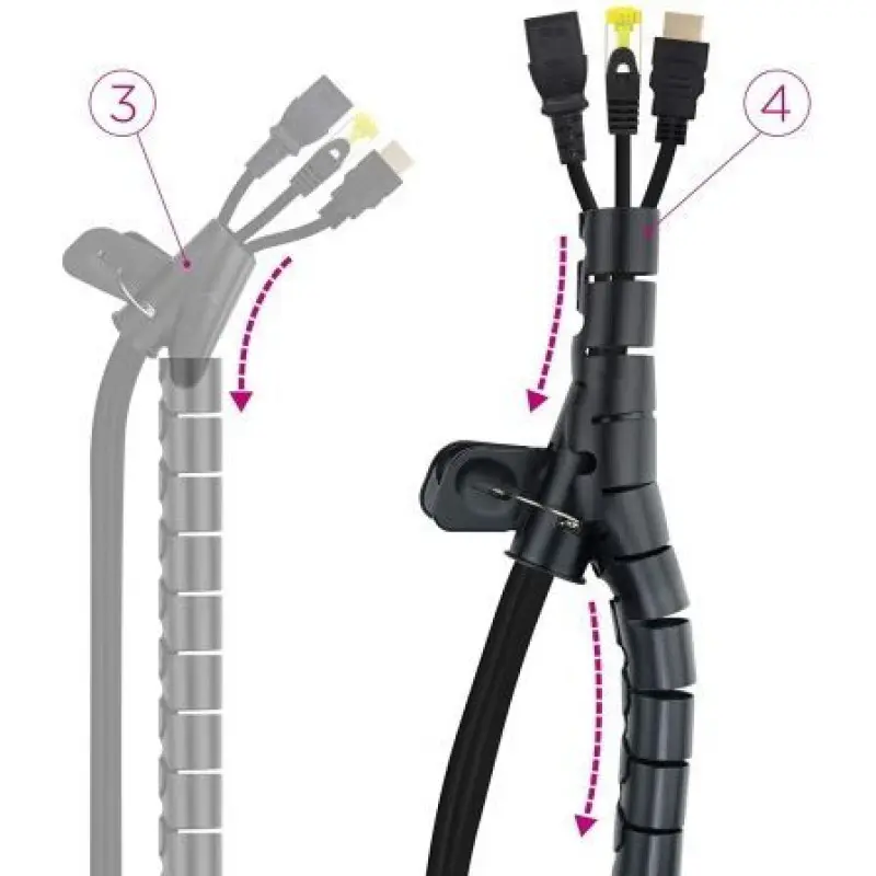 Organizador de Cables en Espiral Nanocable 10.36.0001-BK/ 1m Organizador de Cables en Espiral Nanocable 10.36.0001-BK/ 1m
