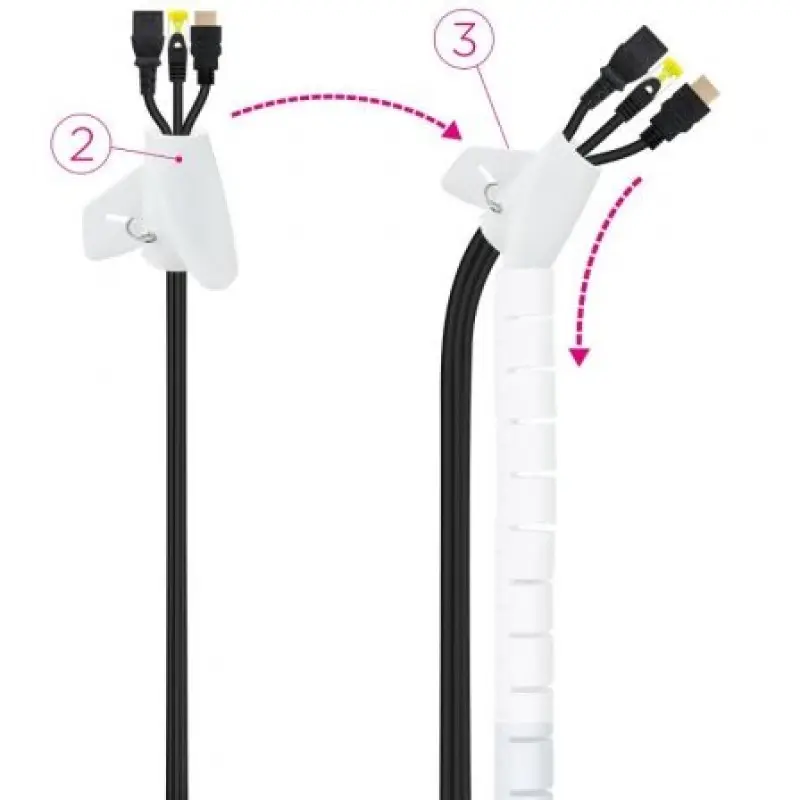 Organizador de Cables en Espiral Nanocable 10.36.0002-W/ 2m Organizador de Cables en Espiral Nanocable 10.36.0002-W/ 2m