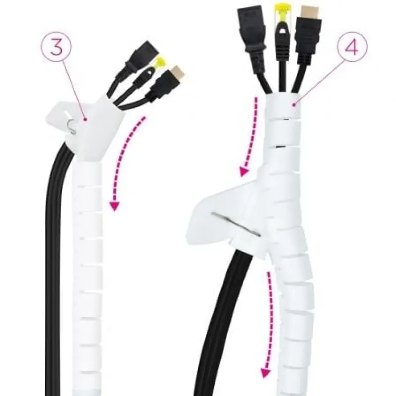 Organizador de Cables en Espiral Nanocable 10.36.0002-W/ 2m Organizador de Cables en Espiral Nanocable 10.36.0002-W/ 2m