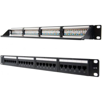 Patch Panel Nanocable 10.21.3124/ 24 Puertos/ Cat.6/ Altura 1U Patch Panel Nanocable 10.21.3124/ 24 Puertos/ Cat.6/ Altura 1U