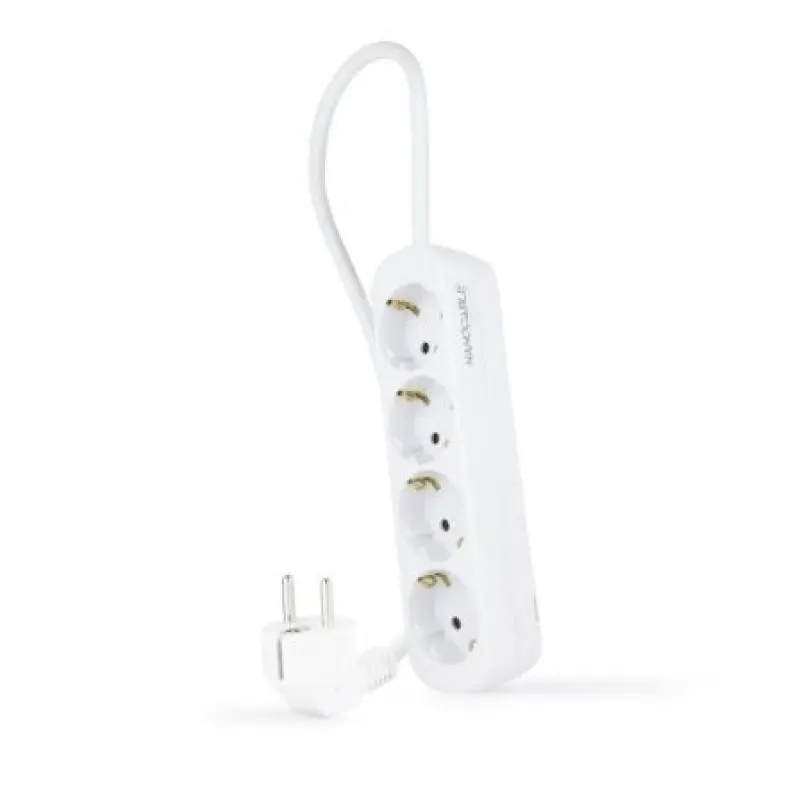 Regleta Nanocable 10.37.0004-NS/ 4 Tomas de Corriente/ Cable 1.4m/ Blanca Regleta Nanocable 10.37.0004-NS/ 4 Tomas de Corriente/ Cable 1.4m/ Blanca