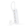 Regleta Nanocable 10.37.0004-NS/ 4 Tomas de Corriente/ Cable 1.4m/ Blanca