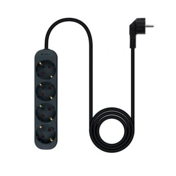 Regleta Nanocable 10.37.0004-NS-BK/ 4 Tomas de Corriente/ Cable 1.4m/ Negra Regleta Nanocable 10.37.0004-NS-BK/ 4 Tomas de Corriente/ Cable 1.4m/ Negra