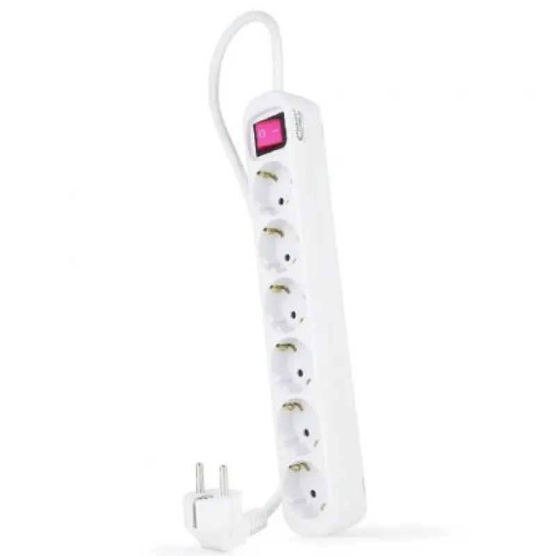 Regleta con Interruptor Nanocable 10.37.0006/ 6 Tomas de Corriente/ Cable 1.4m/ Blanca Regleta con Interruptor Nanocable 10.37.0006/ 6 Tomas de Corriente/ Cable 1.4m/ Blanca