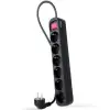 Regleta con Interruptor Nanocable 10.37.0006-BK/ 6 Tomas de Corriente/ Cable 1.4m/ Negro Regleta con Interruptor Nanocable 10.37.0006-BK/ 6 Tomas de Corriente/ Cable 1.4m/ Negro