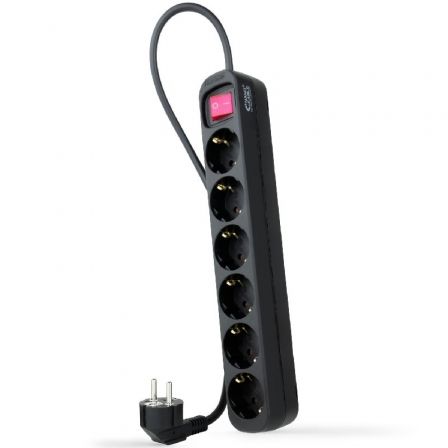 Regleta con Interruptor Nanocable 10.37.0006-BK/ 6 Tomas de Corriente/ Cable 1.4m/ Negro Regleta con Interruptor Nanocable 10.37.0006-BK/ 6 Tomas de Corriente/ Cable 1.4m/ Negro