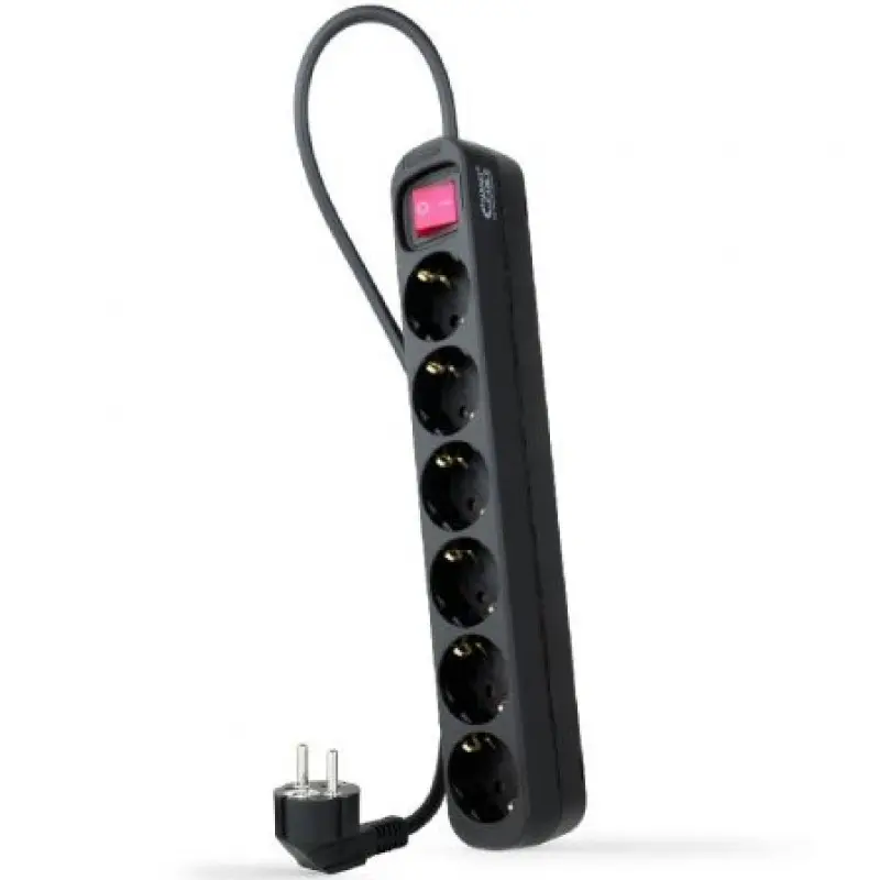 Regleta con Interruptor Nanocable 10.37.0006-BK/ 6 Tomas de Corriente/ Cable 1.4m/ Negro Regleta con Interruptor Nanocable 10.37.0006-BK/ 6 Tomas de Corriente/ Cable 1.4m/ Negro