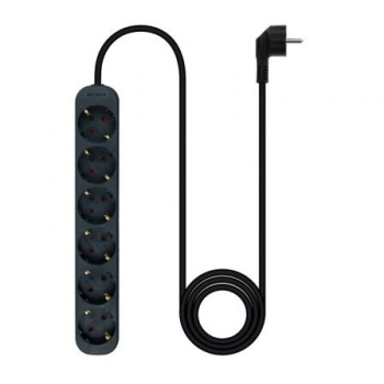 Regleta Nanocable 10.37.0006-NS-BK/ 6 Tomas de Corriente/ Cable 1.4m/ Negra Regleta Nanocable 10.37.0006-NS-BK/ 6 Tomas de Corriente/ Cable 1.4m/ Negra