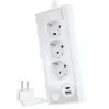 Regleta con Interruptor Nanocable 10.37.0013-W/ 3 Tomas de Corriente/ 1 USB/ 1 USB Tipo-C/ Cable 1.5m/ Blanca Regleta con Interruptor Nanocable 10.37.0013-W/ 3 Tomas de Corriente/ 1 USB/ 1 USB Tipo-C/ Cable 1.5m/ Blanca