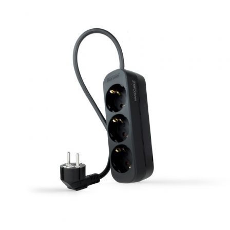 Regleta Nanocable 10.38.0003-NS-BK/ 3 Tomas de Corriente/ Cable 1.4m/ Negra Regleta Nanocable 10.38.0003-NS-BK/ 3 Tomas de Corriente/ Cable 1.4m/ Negra
