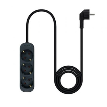 Regleta Nanocable 10.38.0003-NS-BK/ 3 Tomas de Corriente/ Cable 1.4m/ Negra Regleta Nanocable 10.38.0003-NS-BK/ 3 Tomas de Corriente/ Cable 1.4m/ Negra
