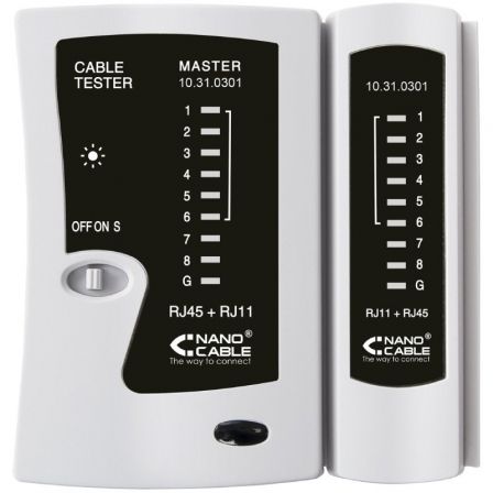 Tester Nanocable 10.31.0301 para RJ11-RJ12-RJ45 Tester Nanocable 10.31.0301 para RJ11-RJ12-RJ45