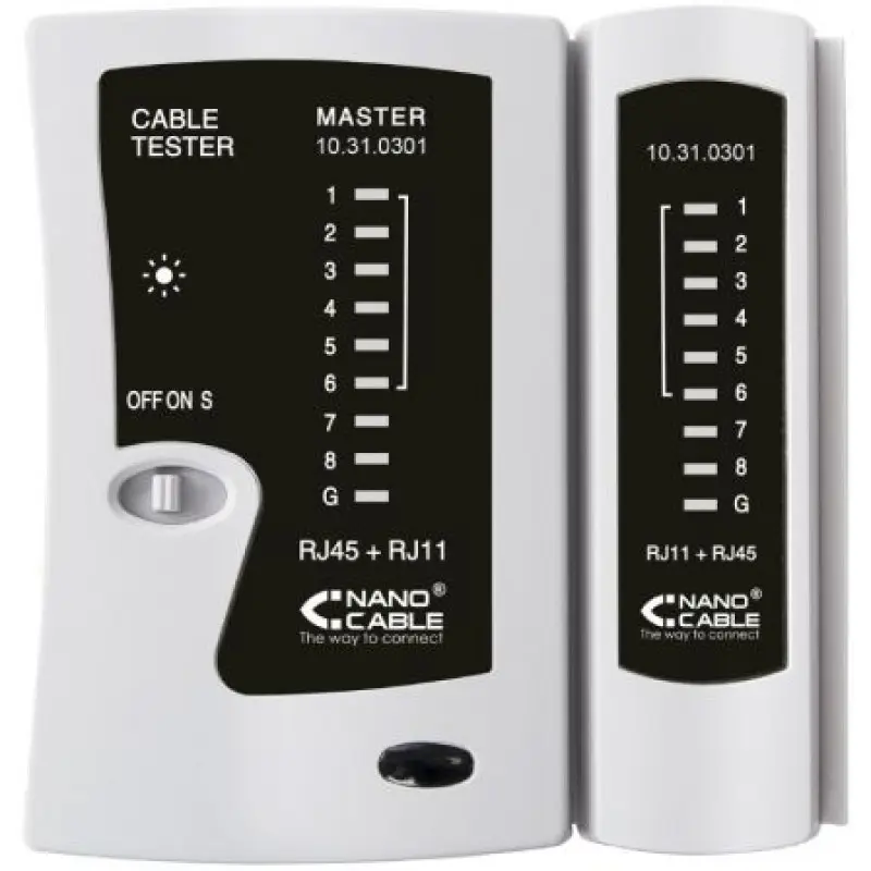 Tester Nanocable 10.31.0301 para RJ11-RJ12-RJ45 Tester Nanocable 10.31.0301 para RJ11-RJ12-RJ45