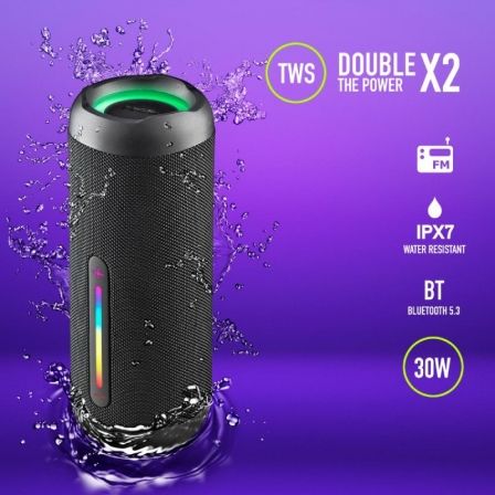 Altavoz con Bluetooth NGS Roller Furia 2/ 30W/ 2.0/ Negro Altavoz con Bluetooth NGS Roller Furia 2/ 30W/ 2.0/ Negro