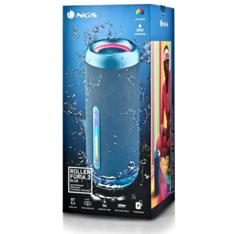 Altavoz con Bluetooth NGS Roller Furia 3/ 60W/ 2.0/ Azul Altavoz con Bluetooth NGS Roller Furia 3/ 60W/ 2.0/ Azul