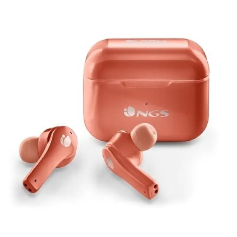 Auriculares Bluetooth NGS Ártica Bloom con estuche de carga/ Autonomía 6h/ Coral Auriculares Bluetooth NGS Ártica Bloom con estuche de carga/ Autonomía 6h/ Coral