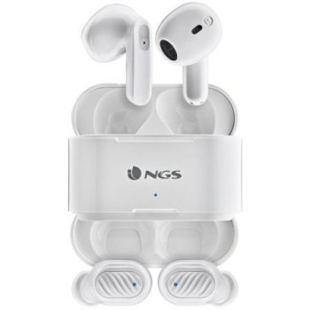 Auriculares Bluetooth NGS Ártica Duo con estuche de carga/ Autonomía 5h/ Blancos Auriculares Bluetooth NGS Ártica Duo con estuche de carga/ Autonomía 5h/ Blancos