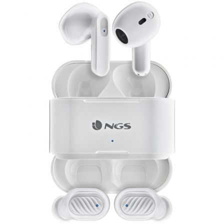 Auriculares Bluetooth NGS Ártica Duo con estuche de carga/ Autonomía 5h/ Blancos Auriculares Bluetooth NGS Ártica Duo con estuche de carga/ Autonomía 5h/ Blancos