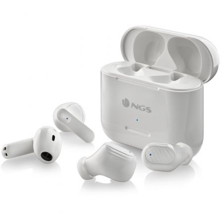 Auriculares Bluetooth NGS Ártica Duo con estuche de carga/ Autonomía 5h/ Blancos Auriculares Bluetooth NGS Ártica Duo con estuche de carga/ Autonomía 5h/ Blancos