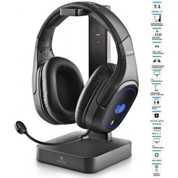 Auriculares Inalámbricos Gaming con Micrófono NGS GHX-600/ Jack 3.5/ USB 2.0/ Óptica/ Negros Auriculares Inalámbricos Gaming con Micrófono NGS GHX-600/ Jack 3.5/ USB 2.0/ Óptica/ Negros