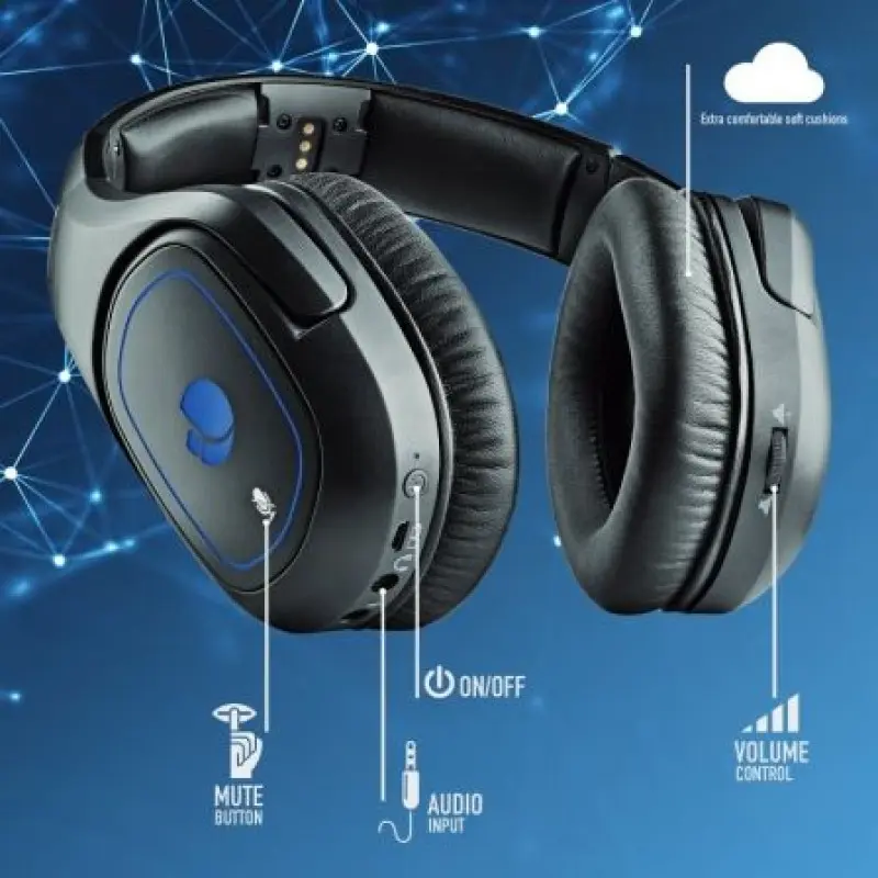 Auriculares Inalámbricos Gaming con Micrófono NGS GHX-600/ Jack 3.5/ USB 2.0/ Óptica/ Negros Auriculares Inalámbricos Gaming con Micrófono NGS GHX-600/ Jack 3.5/ USB 2.0/ Óptica/ Negros