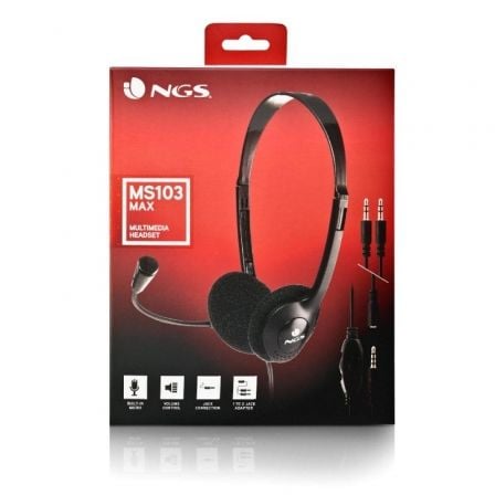 Auriculares NGS MS103 MAX/ con Micrófono/ Jack 3.5/ Negros Auriculares NGS MS103 MAX/ con Micrófono/ Jack 3.5/ Negros