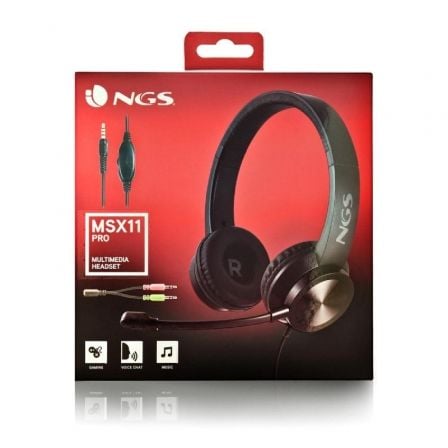 Auriculares NGS MSX 11 Pro/ con Micrófono/ Jack 3.5/ Negros Auriculares NGS MSX 11 Pro/ con Micrófono/ Jack 3.5/ Negros