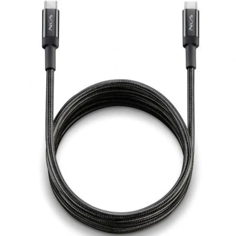 Cable USB 2.0 Tipo-C NGS KNOT/ USB Tipo-C Macho - USB Tipo-C Macho/ Hasta 65W/ 480Mbps/ 3m/ Negro Cable USB 2.0 Tipo-C NGS KNOT/ USB Tipo-C Macho - USB Tipo-C Macho/ Hasta 65W/ 480Mbps/ 3m/ Negro