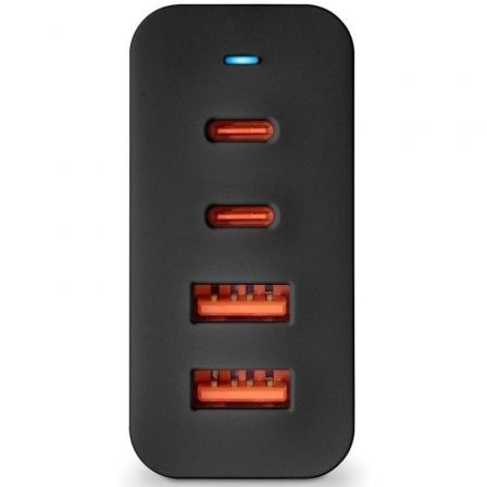 Cargador de Pared NGS Bud/ 2xUSB Tipo-C/ 2xUSB/ 100W Cargador de Pared NGS Bud/ 2xUSB Tipo-C/ 2xUSB/ 100W