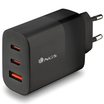 Cargador de Pared NGS Bud/ 2xUSB Tipo-C/ 1xUSB/ 65W Cargador de Pared NGS Bud/ 2xUSB Tipo-C/ 1xUSB/ 65W