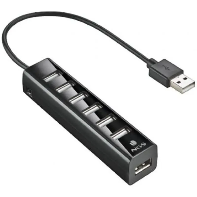 Hub USB 2.0 con Alimentación Externa NGS IHUB7 Tiny/ 7xUSB Hub USB 2.0 con Alimentación Externa NGS IHUB7 Tiny/ 7xUSB