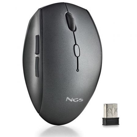 Ratón Inalámbrico NGS Bee Black/ Hasta 1600 DPI Ratón Inalámbrico NGS Bee Black/ Hasta 1600 DPI
