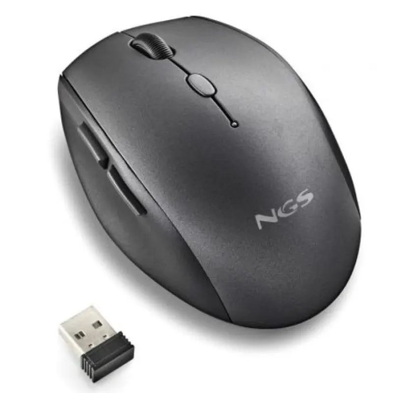 Ratón Inalámbrico NGS Bee Black/ Hasta 1600 DPI Ratón Inalámbrico NGS Bee Black/ Hasta 1600 DPI