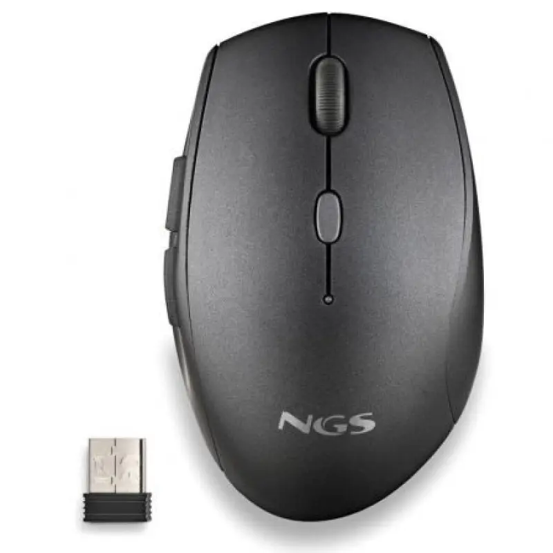 Ratón Inalámbrico NGS Bee Black/ Hasta 1600 DPI Ratón Inalámbrico NGS Bee Black/ Hasta 1600 DPI